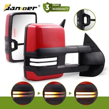Painted Red Tow Mirrors For 2007-2014 Chevy Silverado GMC Sierra Switchback LED