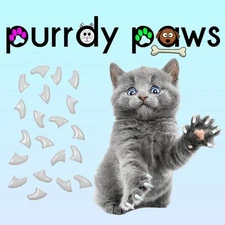 Soft Nail Caps For Cat Claws ( PEARL ) * Purrdy Paws Brand *4 Sizes