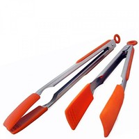 Easy Grip Silicone Kitchen Tongs, Stainless Steel Set Of 2 12 And 9 Inch on sale Easy Grip Silicone Kitchen Tongs, Stainless Steel Set Of 2 12 And 9 Inch on sale
