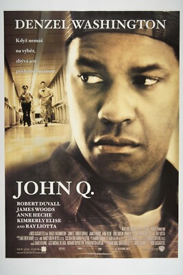 JOHN Q. 23x33 Original Czech movie poster 2002 DENZEL WASHINGTON NICK CASSAVETES