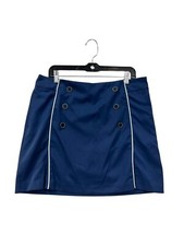 Izod Golf Womens Navy Blue Skort Size 10 With Button Details 6887