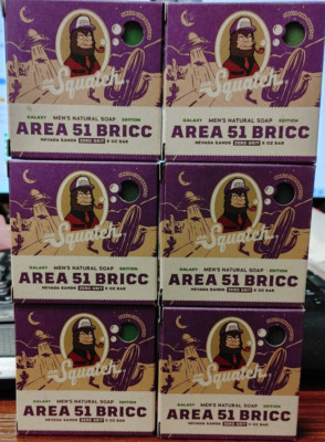 Dr. Squatch AREA 51 Bricc Limited Galaxy Edition 5oz Zero Grit Bar Soap Lot Of 6