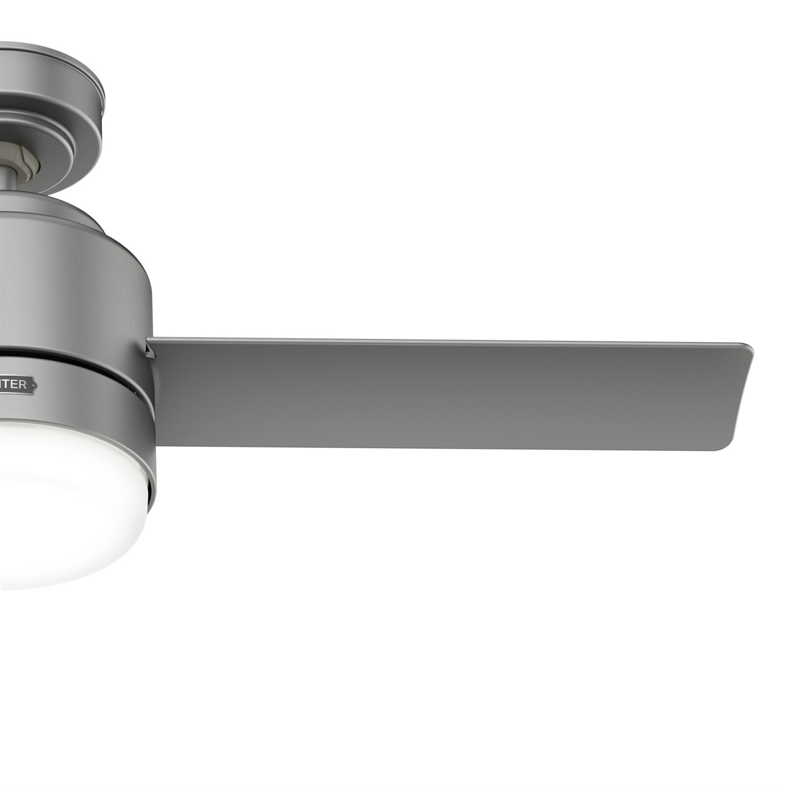 Hunter 51334 Gilmour 44 inch 3 Blade Flush Mount LED Outdoor Ceiling Fan in Matte White