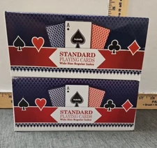 24 NEW Standard Playing Cards Red/Blue - Wide Size Regular Index -- 2 Cases