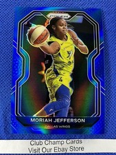 2021 #9 Moriah Jefferson WNBA Panini Prizm Basketball Blue Prizm 002/149 Wings