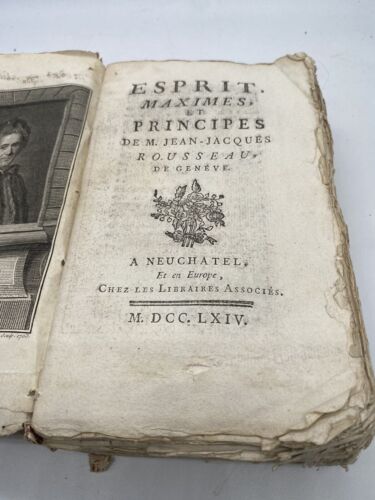 Esprit, Maximes, et Principes de M. Jean-Jacques Rousseau, de Genève.1764 - Photo 1/15