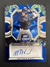 2023 Elite Extra Edition Hidden Gems Blue #HG-MWD Matthew Wood auto 