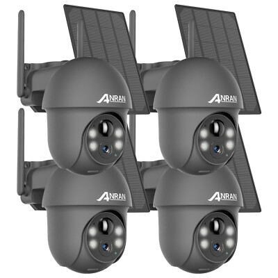 ANRAN Outdoor Wireless Solar Security Camera 360° PTZ Home WiFi Battery CCTV Cam