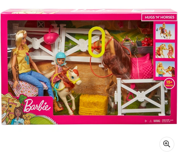 Barbie Abrazos 'n' Caballos Juego Barbie Chelsea Caballo Pony Plus