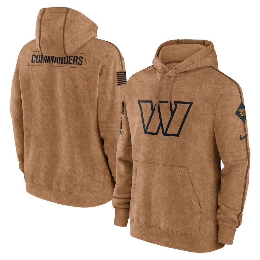 Adult Men's Salute to Service Club American Football Pullover Hoodie Brown 23