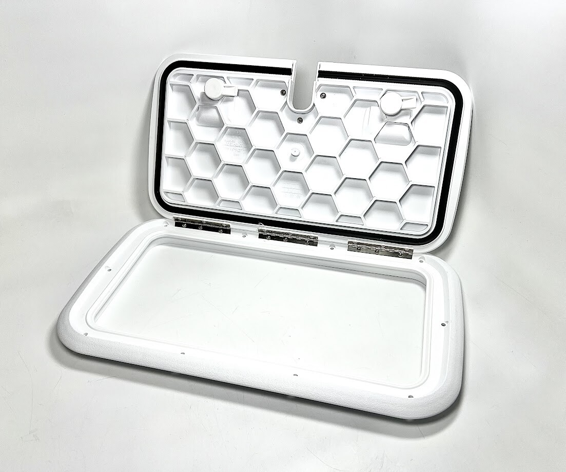 78camp　906050 天板金網 Jim Black 11in x 19in Anchor Rope Hatch Deck Lid Polar White OEM