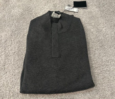 Jos. A. Bank Signature Collection Men's XL Quarter Button Sweater Grey New