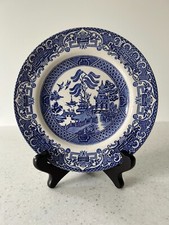 Vintage Old Willow Blue / White Side Plate English Ironstone Tableware Ltd 17cms