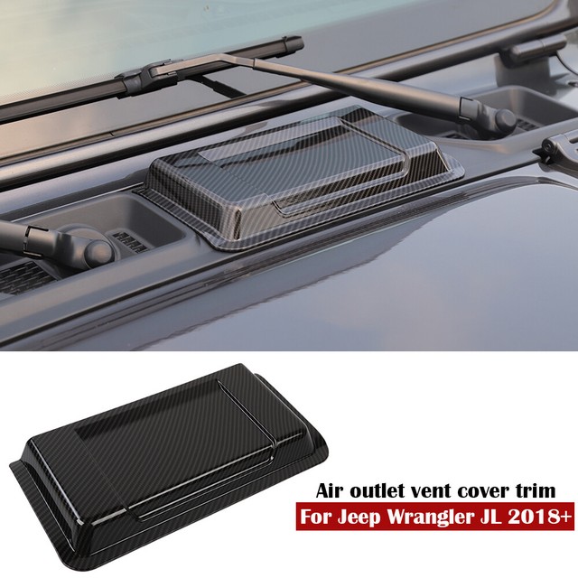 Hood Air Vent Scoop Cowl Cover Trim for Jeep Wrangler JL 201820 JT Carbon Fiber eBay