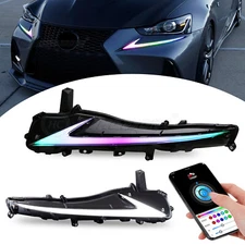 LED RGB DRL For Lexus IS250 350 F IS200t/300 2017 2018 2019 2020 Headlights 2PCS