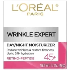LOREAL Wrinkle Expert Day/Night Retinol-Peptide Moisturizer 45+ BRAND NEW 1.7 oz