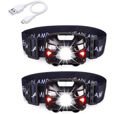 Leichte Stirnlampe 2er-Pack - Ideal für Camp...