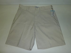 Nwt Cypress Club Comfort Waist Khaki Off White Flat Front Golf