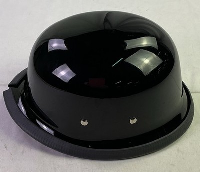 Daytona Novelty German Riding Helmet-High Gloss Black-Size: L