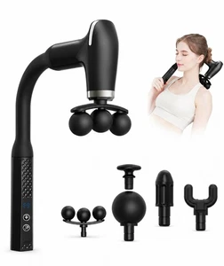 3 Head Massage Gun with Extension Handle, 12MM Massage Gun Deep Tissue, Back
