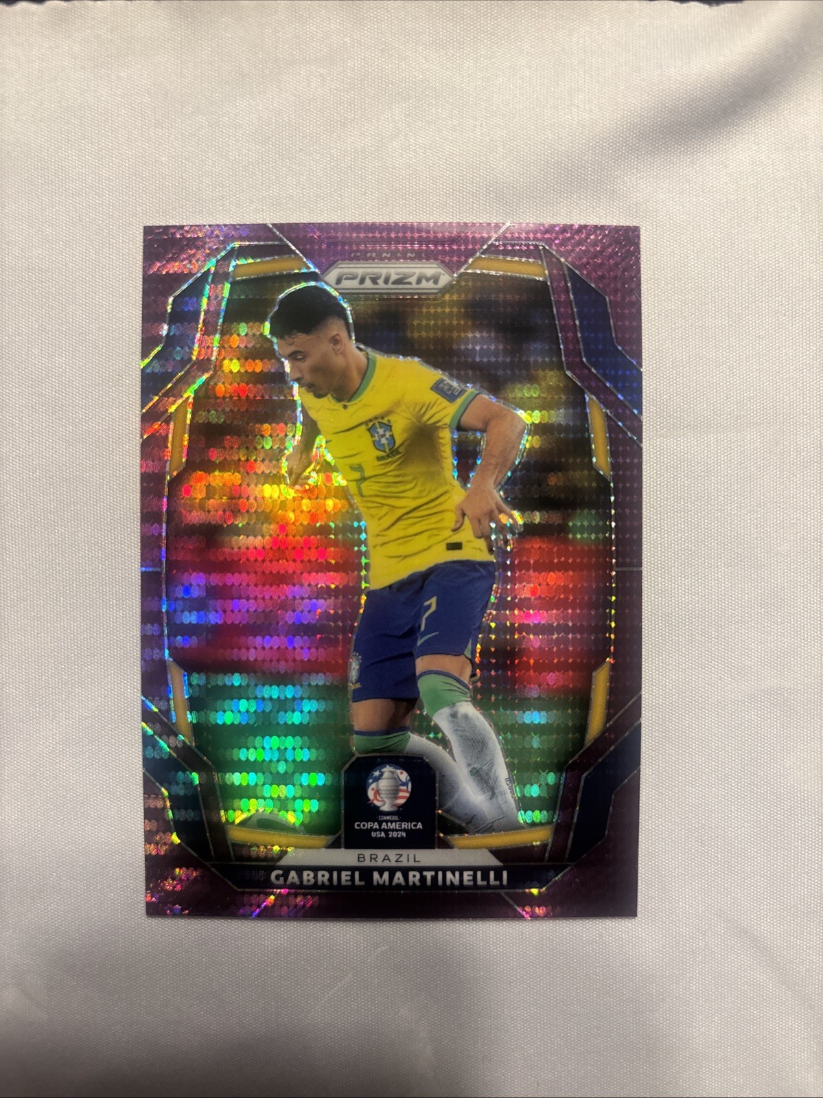2024 Panini Prizm Copa America Gabriel Martinelli #38 Purple Pulsar #’d/49