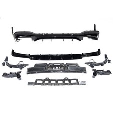  Sport-Heckdiffusor Schwarz glanz passt für Mercedes GLC (X253) ab 2015-2019