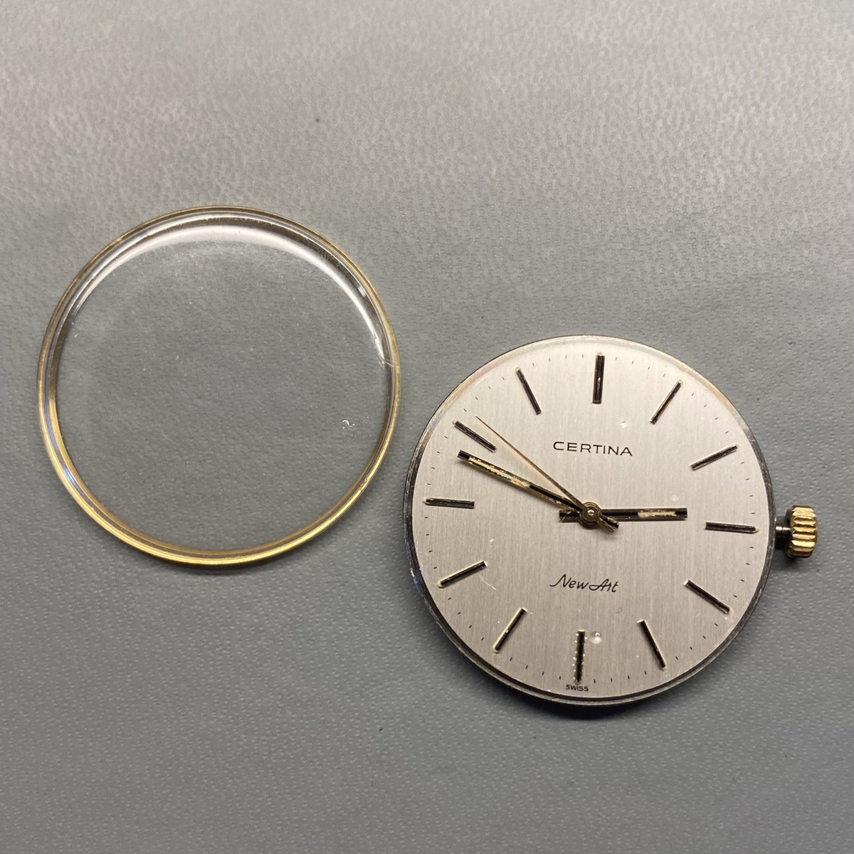 Genuine Certina 25-02 ETA 2750 watch movement dial hands crown