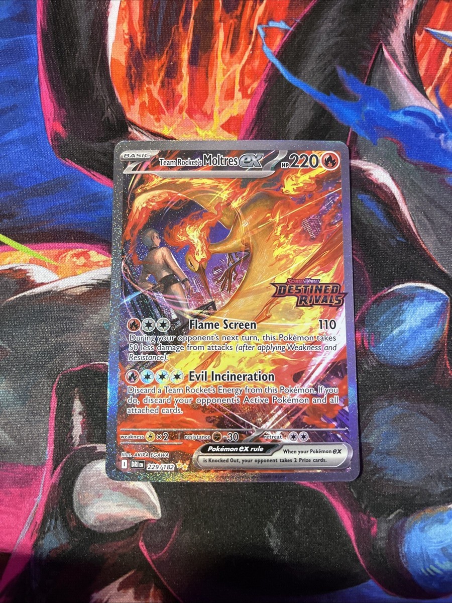Pokemon SV10: Destined Rivals #229/182 Team Rocket's Moltres ex