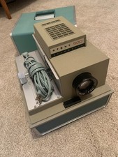   50s Argus 500 Slide Projector W/Automatic Slide Changer, Case, Tested Works