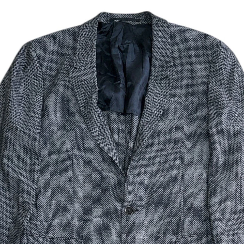 Prada Milano Blazer Jacket Made In Italy Wool Blend Blue Mens 52R - Image 3 of 4