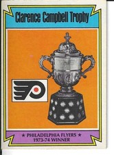 1974-75 OPC HOCKEY #253 CLARENCE CAMPBELL TROPHY PHILADELPHIA FLYERS