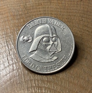 Vintage 1984 LFL Star Wars Darth Vader Lord of the Sith Coin POTF. RARE!!