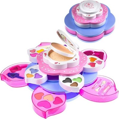 Toysical Kids Makeup Kit for Girl - Flower Shaped Makeup for Kids