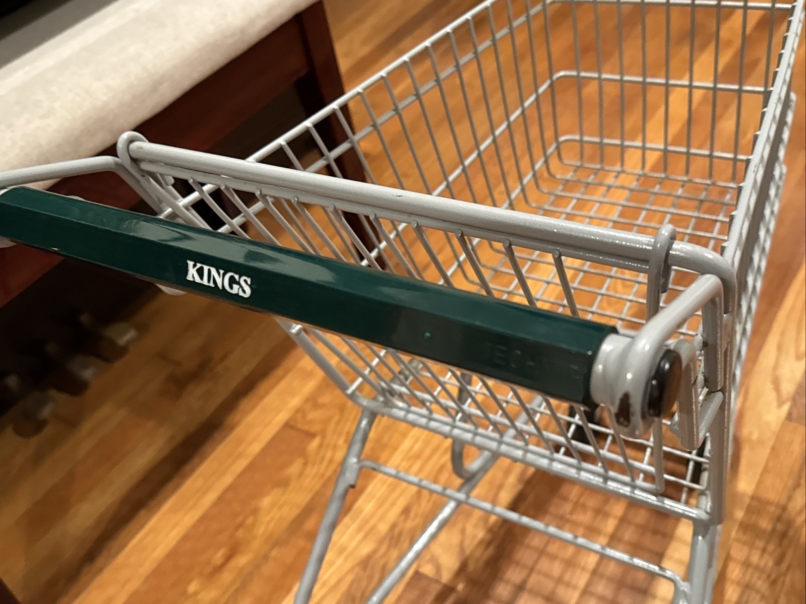 Kids Mini Shopping Cart - Kings Grocery Store Metal Rolling Buggy Baby Doll Toy