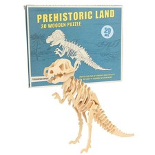 Make Your Own Dinosaur Wooden 3D Puzzle - Choice of Design Tyrannosaurus