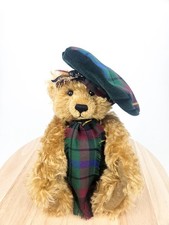 VTG Steiff Scottish Teddy Bear Mohair in Tartan 654732