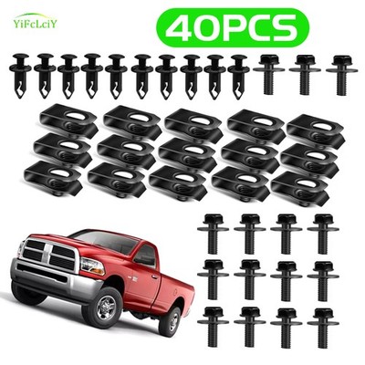 40pcs For Transit Connect Engine Splash Shield Skid Plate Body Bolts U-nut Clips
