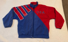 Vintage Adidas USA United States Olympic Windbreaker Men's Jacket Size Medium