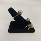 14k Yellow Gold Pearl CZ Ring & Pearl CZ Earring Set 10.8g size 6.5 — photo 10