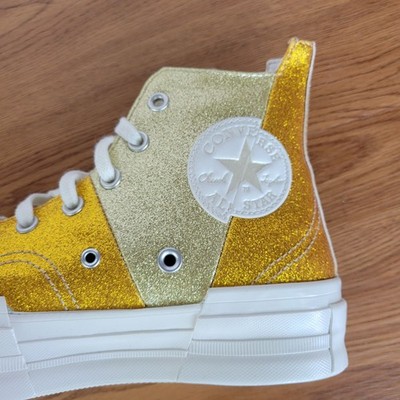 ⭐Converse Chuck 70 Plus Glitter Hi Size 6 Men\'s Shoes Sneakers Gold A08176C⭐ ⭐Converse Chuck 70 Plus Glitter Hi Size 8 Women main image 3