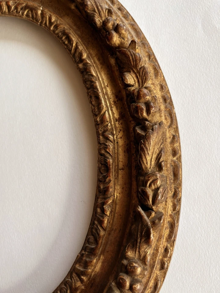 CADRE EN BOIS SCULPTE DORE EPOQUE XVIII SIECLE 18TH CARVED WOOD GILT FRAME - Photo 3/4