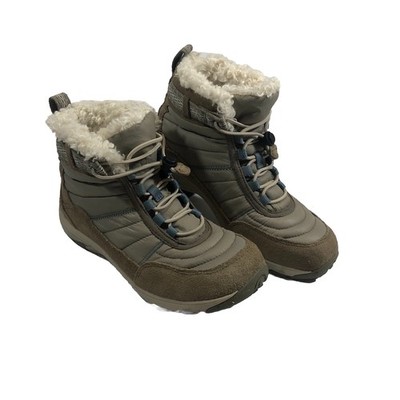 Merrell Approach Sport Women Size 9 Mid Polar WP Hiking Boots Faux Fur Slip On