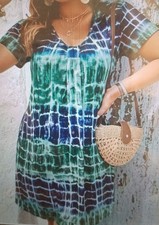 Damenkleid, Tunika, Minikleid, batik, Gr. 5XL...