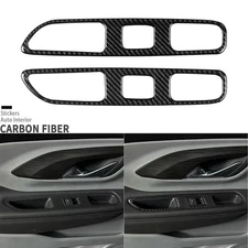 Real Carbon Fiber Rear Window Lift Switch Panel Cover Trim For GMC Terrain 18-24