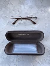Stetson OW 80 Col 10 Brown Full Rim Eyeglass Frames w/ Case Cloth