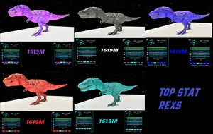 🔥ARK Survival Ascended | PvE Top Stats  Rex 1619m PC/XBOX/PS5 |