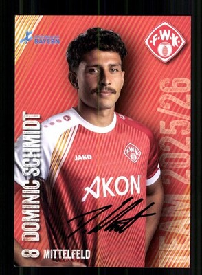Dominik Schmidt Autogrammkarte Würzburger Kickers 2025-26 Original Signiert