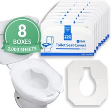 Reli. Toilet Seat Covers 2000 Pcs, 8 Packs of 250  Disposable Toilet Seat Cov