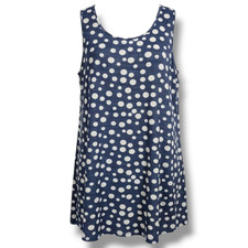 SLS Clothing Blue Polka Dot Sleeveless Dress Medium Made in Mexico