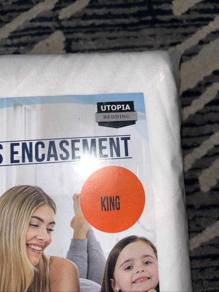 Protetor de colchão Utopia impermeável com zíper tamanho King branco - Imagem 3 de 4